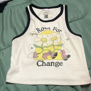 White Graphic Tank Top for women